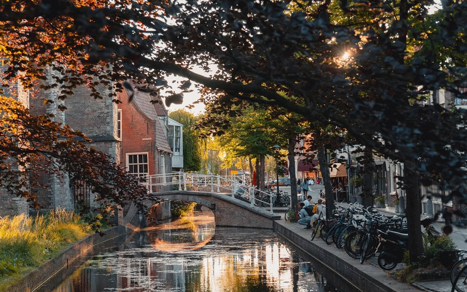 Canal, bridge and delft