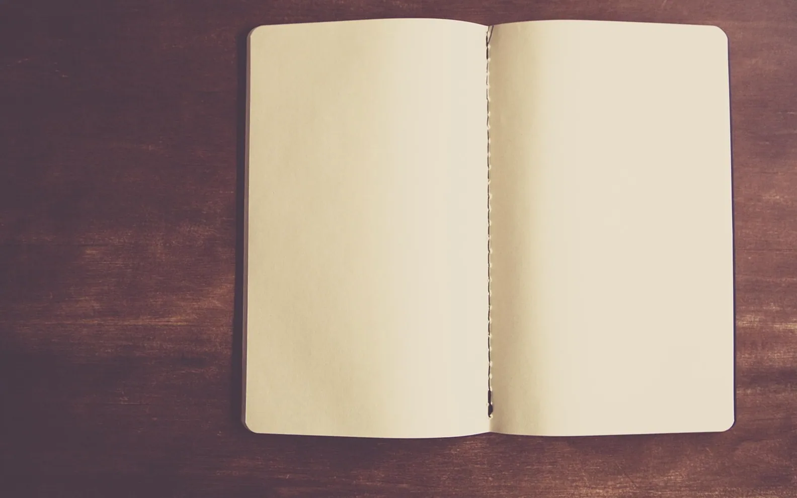 Notebook, empty and paper