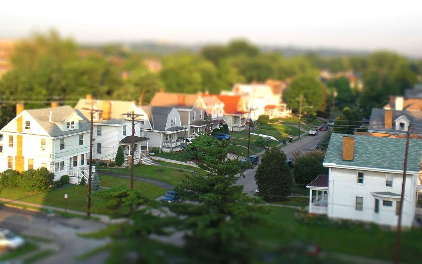 Houses, terraced houses and residential area