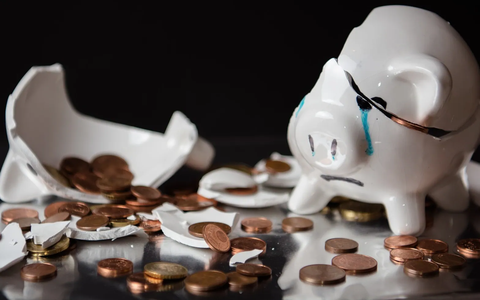 Money, piggy bank and finance