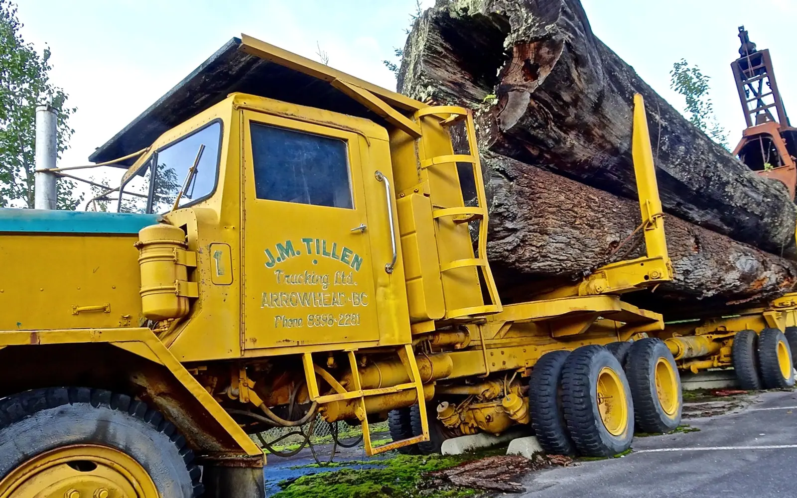 Log truck, transport and trailer