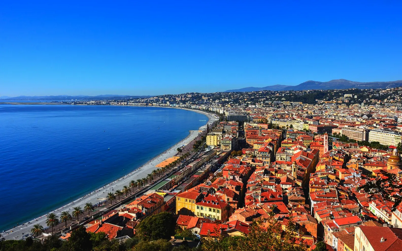 Nice, promenade des anglais and french riviera