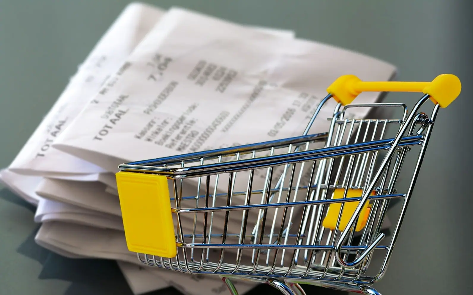 Shopping, receipt and business