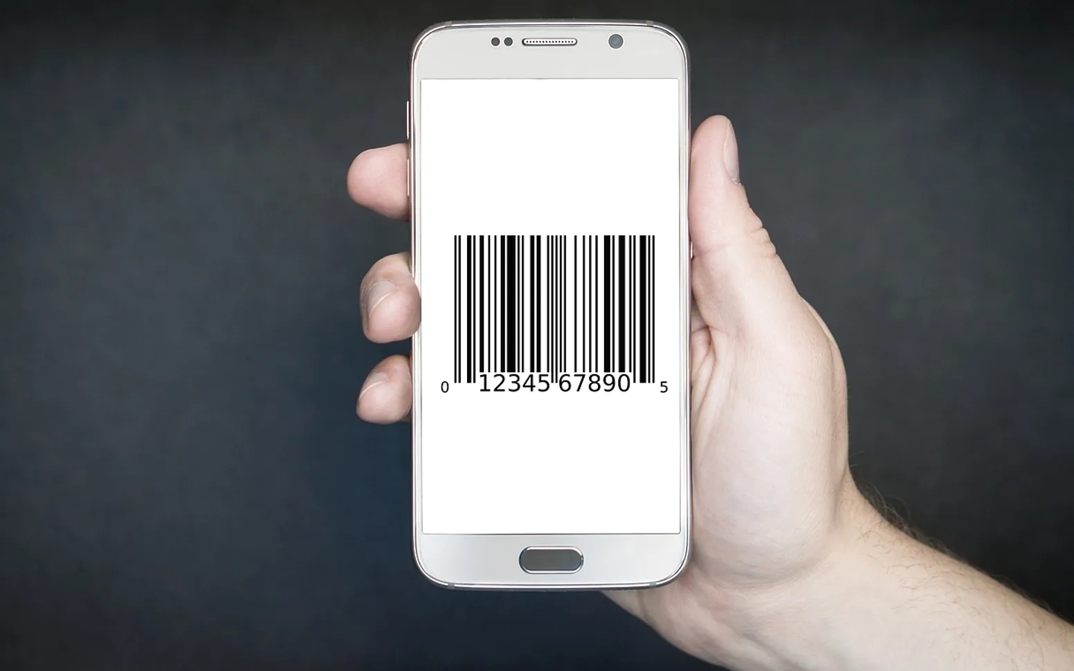 Smartphone, bar and code